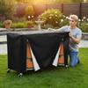 Чехол для стойки для хранения складных стульев Водонепроницаемый Ветрозащитный Протектор 73x35x42 дюйма Тележка для складных стульев Пылезащитный чехол 420D для улицы