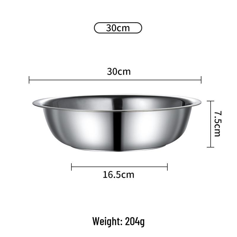 Stainless Steel Large Multi-Purpose Basin for Vegetables, Noodles, Baby Bath, Laundry, and More
