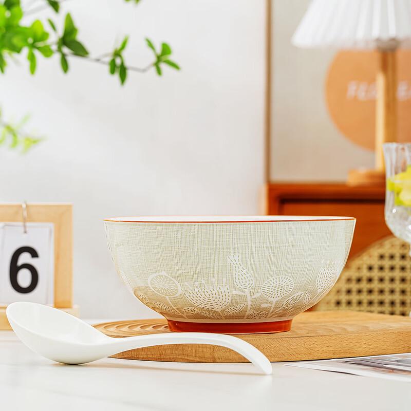 Керамическая большая миска для супа и рамена Jingdezhen, 8 дюймов