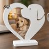 Personalized Pet Remembrance Gift 3D Printed Heart Puppy Photo Frame Ornament, Decorative Desktop Sculpture, Thoughtful Holiday Gifts for Dog