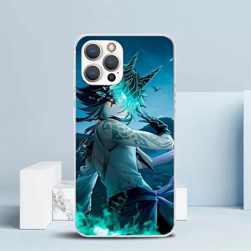 Чехол для телефона Genshin Impact Сяо Для IPhone 16 17 Air 16E 15 14 Plus 13 Mini 12 11 Pro Max 7 8 + SE 2020 Мягкая задняя крышка из ТПУ 16 17