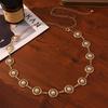 Xiaohongshu Treasure New Metal Circular Hollowed-out Pearl Decorated Waist Chain, A Sweet Waist Chain for Girls