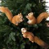 Имитация Рождественской елки Подвеска Белка Флокированная Белка Подвесное украшение Подарок