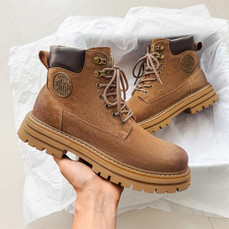 Мужские ботинки Мартин 2024 новые ботинки цвета ревеня британский стиль высокие берцы крутые не плохие рабочие ботинки челси короткие ботинки 26334-J