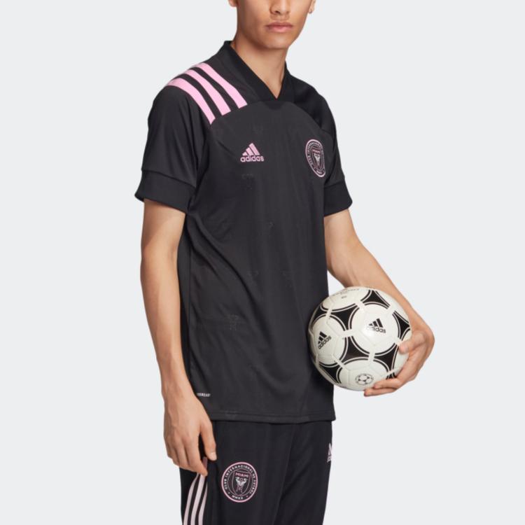Adidas Miami International AEROREADY Soccer Jersey Men's Black/Transparent Pink EH8637