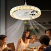 Socket Ceiling Fan Light with Remote Control 3 Speed Settings Dimmable Color Temperature Adjustable Low Noise E27 Base LED Ceiling Fan