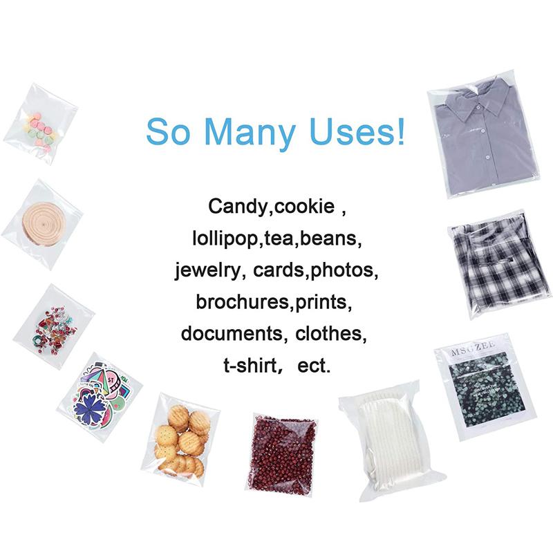 50/100pcs Clear Sealed Pouch OPP Plastic Pouch Jewelry Gift Wrap Self Adhesive Biscuit Candy Packaging Cellophane Pouch