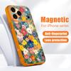 INS Акварельный Цветочный Чехол Для iPhone 17 Pro Max Гибридный TPU+PC Магнитный Для Magsafe Матовый Чехол Для iPhone 16 Pro Max 15 14 13