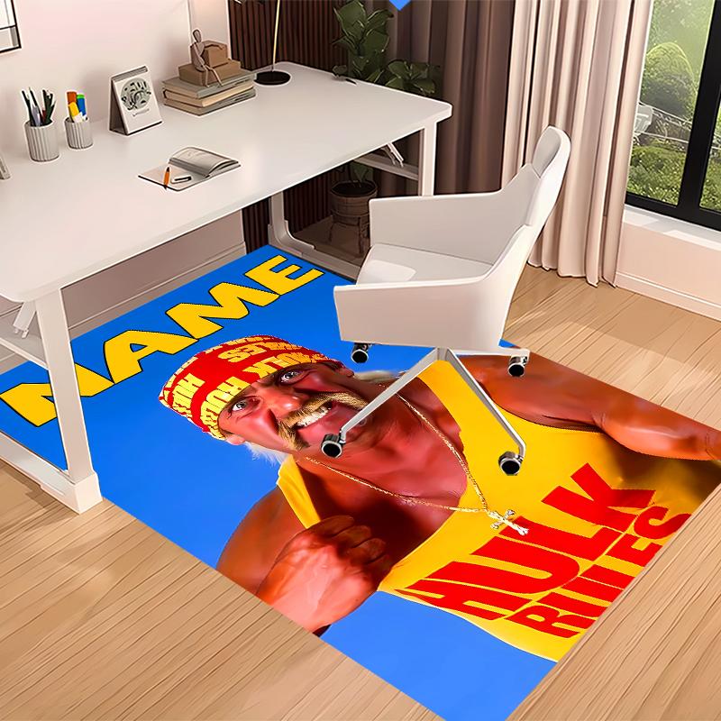 Custom personalization Hulk Hogan Print Area Rug - Soft, Washable Non-Slip Indoor Mat,Living Room,Home&Office Decorative Rug