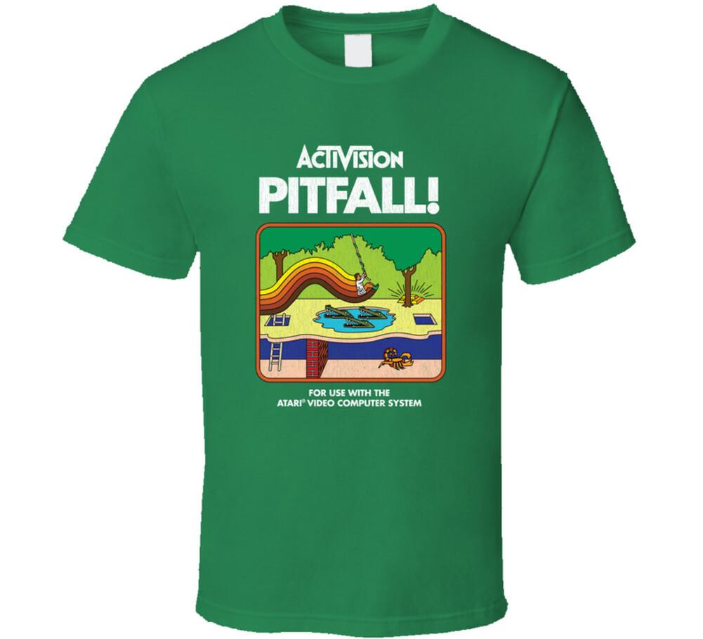 Pitfall, T-Shirt Mens Womens Tees Top, Classic, Game, Video, Atari, Activision, Retro, 1980's