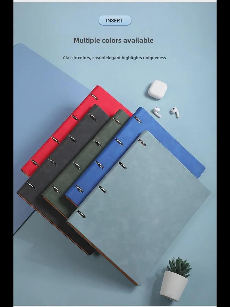 New Style A4 Loose-Leaf Notepad: Elegant, Simple, Detachable Ring for Business or Office Meetings