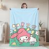 Kawaii M-Melody Sofas Blankets Fluffy Blanket New Year Furry Home and Decoration Bedspread on the Bed Camping Anime Sofa Picnic