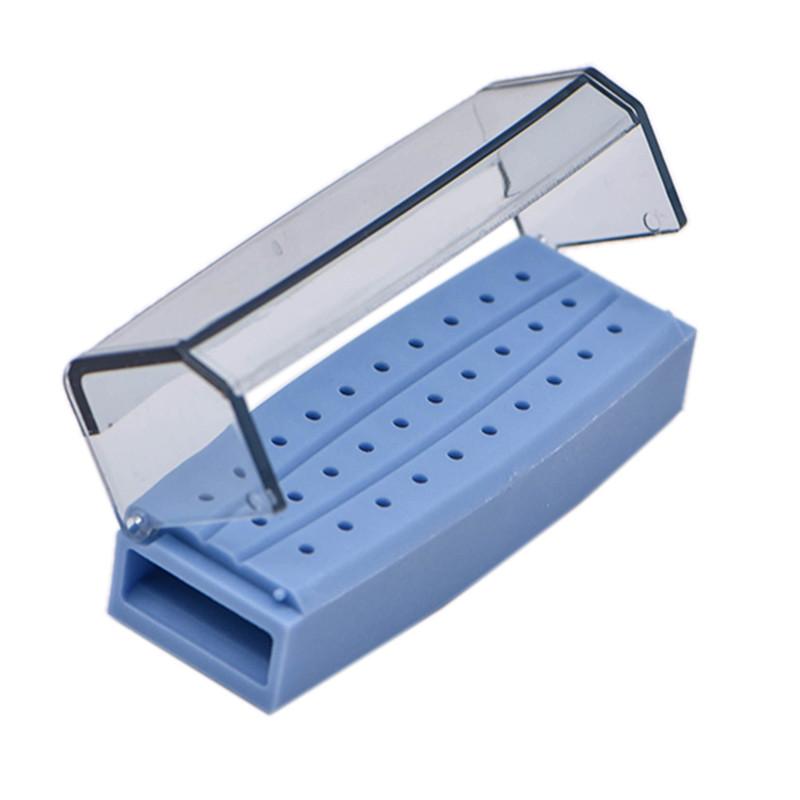 Держатель для стоматологических боров, 30 отверстий, пластиковый блок для боров, коробка для размещения сверл, автоклав, дезинфекция, фиолетовый/синий