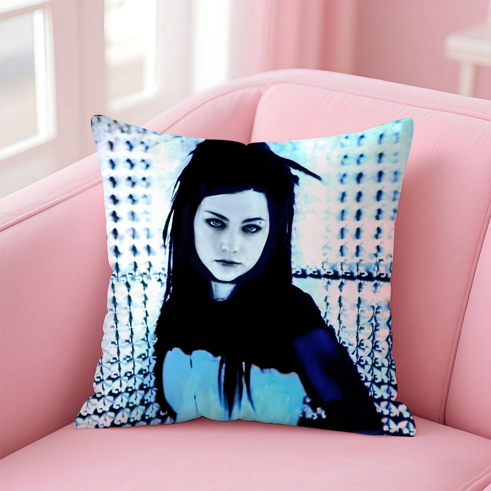 American Sexy Singer Evanescence AAmy Lee Cushion Cover Pillow Case Soft Skin Friendly Fabric  Concealed Zipper