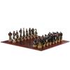 Role Theme Chess Set - Resin Material And Hand-Painted With Embossed Leather Chess Board - 32 Pieces - Ideal Gift Board Game