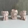 Girl Doll Shaped Flower Pot Silicone Mold Cute Pen Holder DIY Succulent Potted Gypsum Cement Mold Vase Mold