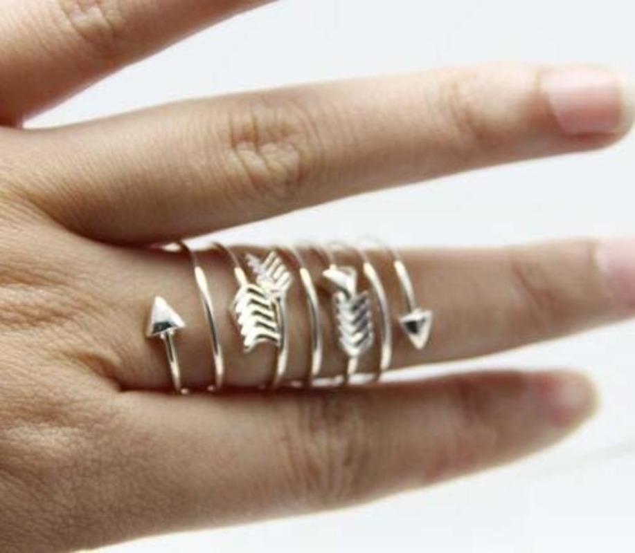 Новые поступления, модные серебряные уникальные регулируемые кольца с покрытием, крутое кольцо на палец со стрелкой, кольцо для влюбленных