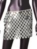 Сексуальная миди-юбка в панк-стиле с пайетками YY20217