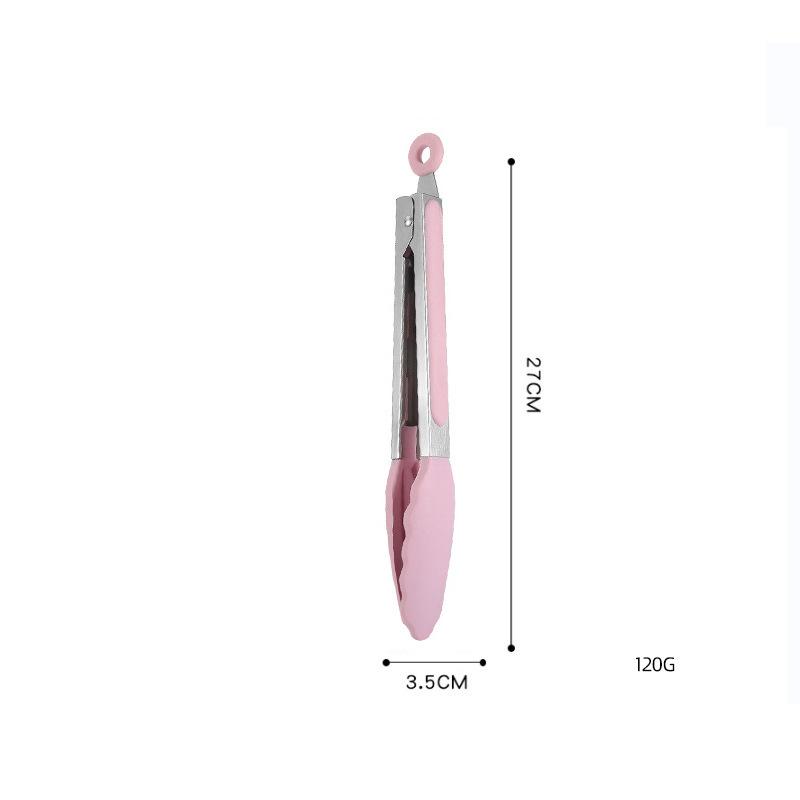 1/7/9/12inch Stainless Steel Food Clip BBQ Grill Steak Clip with Silicone Non-slip Handle Kitchen Accessories