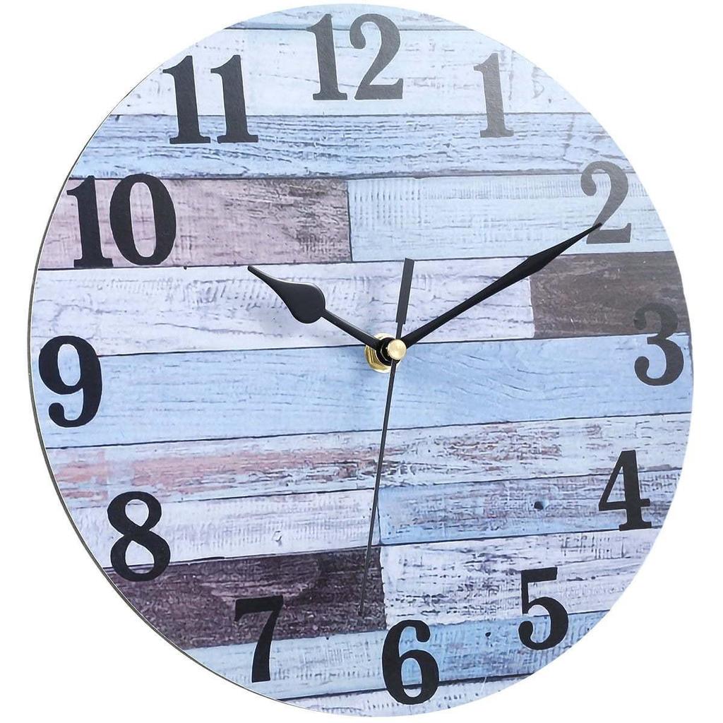 10-дюймовые бесшумные декоративные деревянные настенные часы для гостиной и спальни