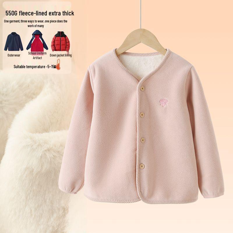 2024 Теплая флисовая куртка для мальчиков - Утепленная для осени/зимы