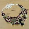 Gift For Women Chain Adjustable Necklace 925 Silver Natural Septarian Gemstone