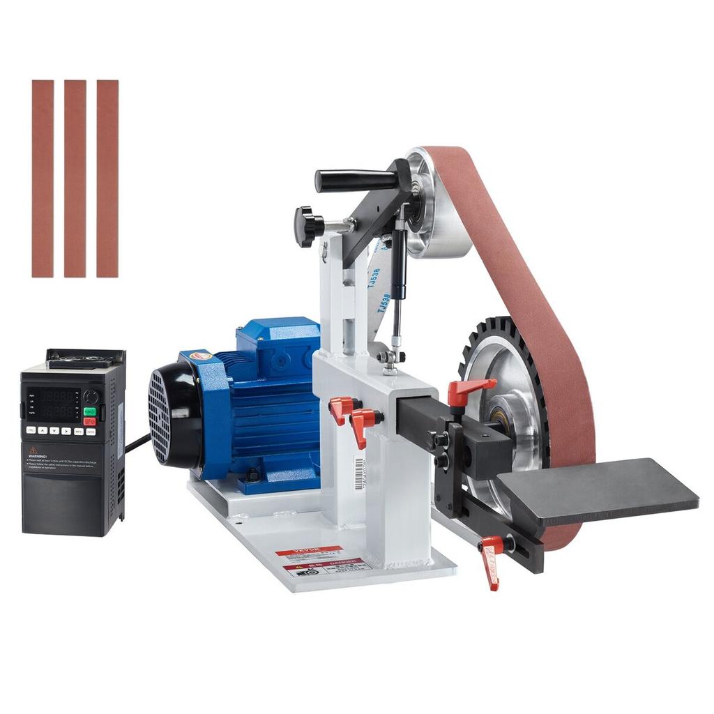 Belt Grinder Sander 72 x 2-Inch Variable Speed with VFD 3 Grinding Moulds