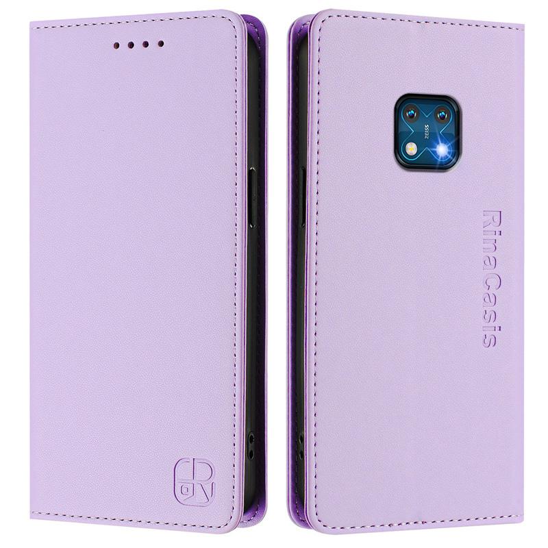 Luxury Leather Case For Nokia HMD Fuison/Skyline Nokia G21 G11 C30 X30 XR20 RFID Blocking Card Slots Magnetic Attraction Stand Shockproof Flip Cover