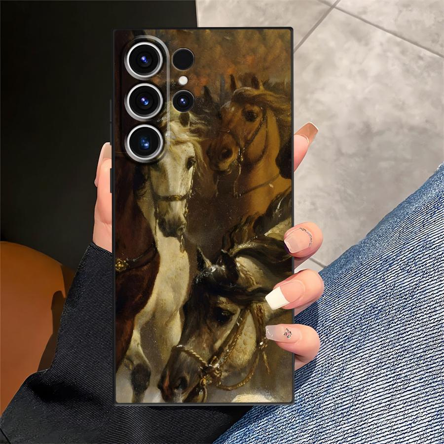 Чехол для телефона Funda для Samsung Galaxy S26 S23 S24 Plus S21 FE S25 Ultra Note 20 Ultra 8 9 10 S20 S10 S9 Крутая Лошадь