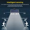 Мощный 4 светодиодный солнечный охранный светильник, уличный декор, датчик движения, 3 режима, уличный водонепроницаемый светильник, настенный ночной рабочий светильник для сада