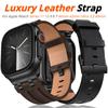 Кожаный ремешок для Apple Watch Series 11 46 мм Ремешок 45 мм 44 мм 42 мм Мужской браслет для IWatch Ultra 3 49 мм 10 9 8 7 6 5 4 Se3