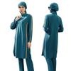Women Islamic Muslim Swim Costume Modest Long Sleeve Islamic Swimsuit Summer Arab Beach Bikini Full Coverage Swimming Suit S-XL