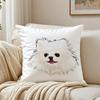 PPomeranian Cushion Cover Linen Pillowcase Soft  for Sofa Bed Home Room Decor