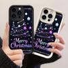 JT346 Веселая Рождественская Елка для iPhone 17 16 15 14 13 Pro Max Samsung S26 S25 Ultra A17 A07 A56 Xiaomi 15T Redmi 15c Note 14 13 12 11 Мягкий Чехол