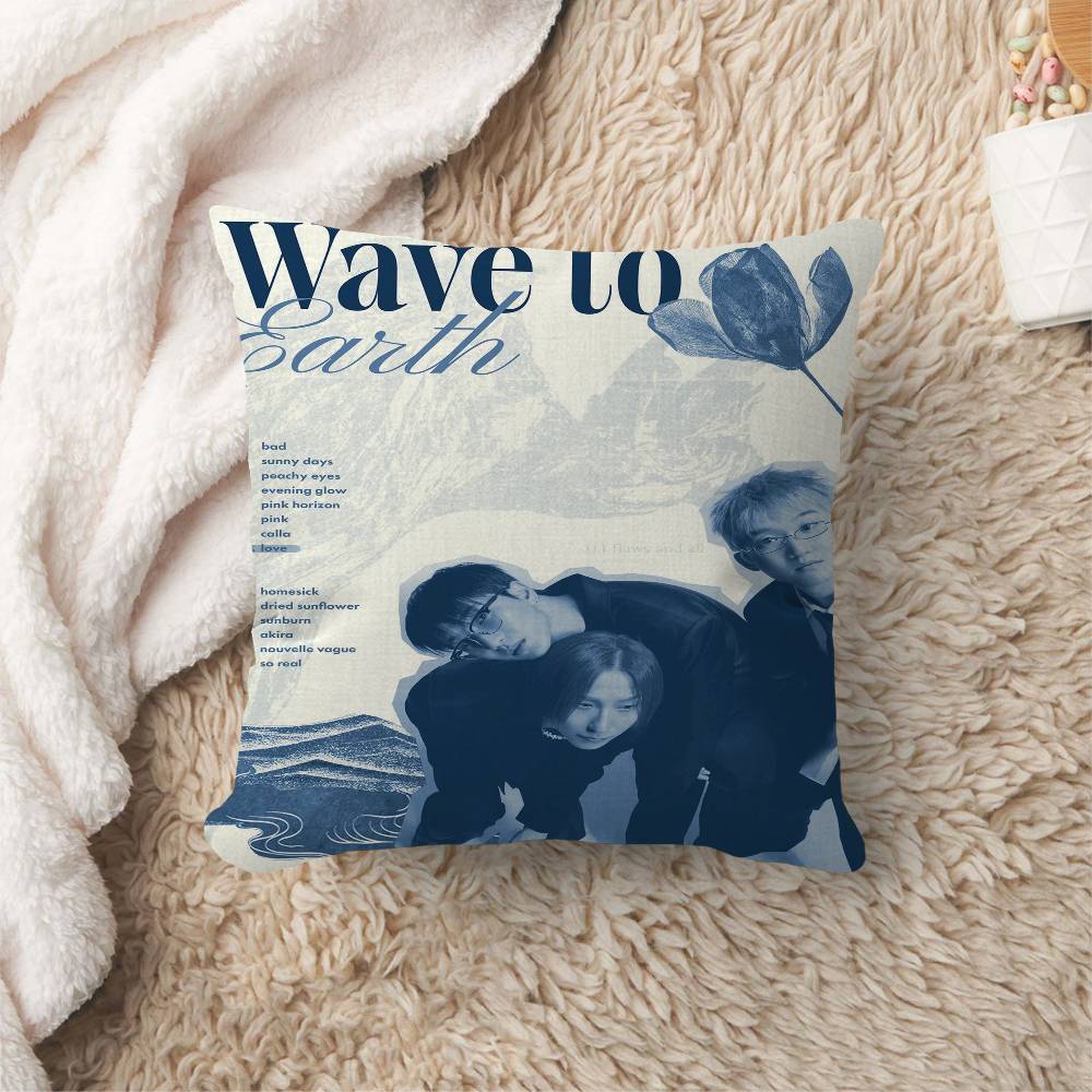 WWave To Earth Summer Flows Personalized Pillow Cover Kids Bedroom Wild Party Decor Pillowcase kid Birthday shower Gift