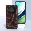 Для Huawei Mate 60 Чехол для телефона с текстурой крокодила из натуральной коровьей кожи с покрытием ПК ТПУ Гибридный чехол