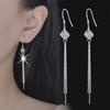 Lucky Rubik's Cube Ear Hook Women's Premium Sensitive Temperament Earrings Long Fringed Earrings Ear Jewelry