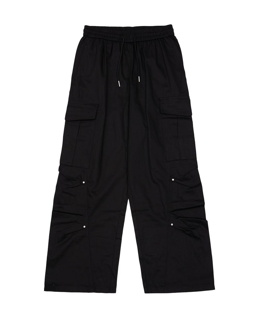 DOUBLE JD Cotton Rivet Balloon Pants (Black)