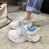 Dad Shoes Girl 2025 Autumn and Winter New Color Matching Lace-up Muffin Platform Sole White Shoes Ins Trendy Casual Sneakers Women