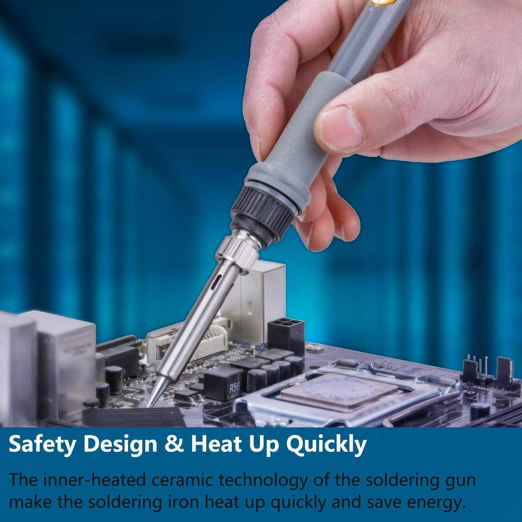 Электрический паяльник 80 Вт, подставка для пистолета, набор пинцетов, сварочные инструменты для припоя
