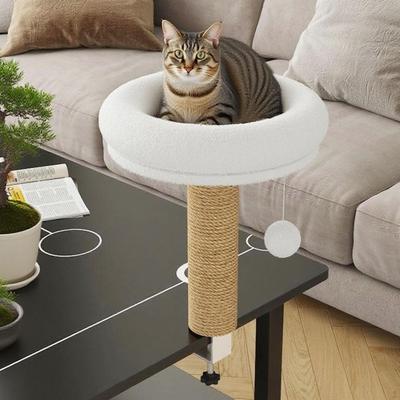 Кошачий настольный зажим-крепление для дома и офиса, прочный, удобный, приподнятое гнездо-лежанка, насест, игровой стол