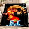 E.T blanket Flannel Blanket Soft Cozy Plush Throw for Sofa Bed Lightweight Home Decoration Outdoor camping