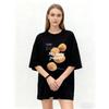 Oversized T Shirt Black My Love Potato Print Graphic Tee Casual Streetwear Summer Outfit Unisex Fashion Top