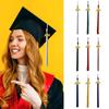 2024 Graduation Tassel Pendant Vibrant Color Nice-looking Handmade Polyester Graduation Tassel Decoration Party Supplies