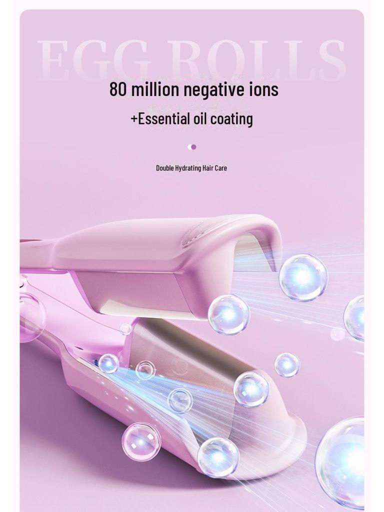 Щипцы для завивки Water Ripple Egg Roll 32 мм — долговечная, бережная форма для крупных и глубоких V-образных локонов без повреждения волос