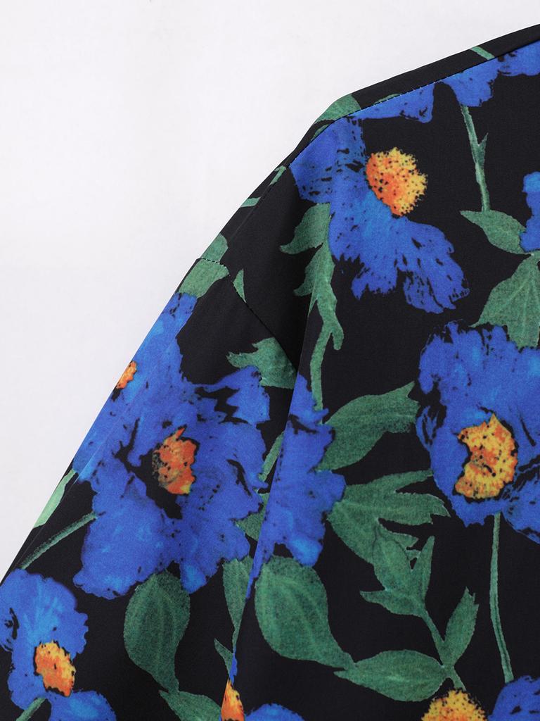 Негабаритные свободные короткие рукава с цветочным принтом, Гавайская пляжная летняя мужская рубашка, студенческие пары, модная повседневная мужская одежда