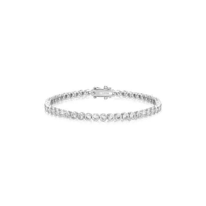 [Same-day Shipping]_Silver 925 Full Bezel Tennis Bracelet #LSB26