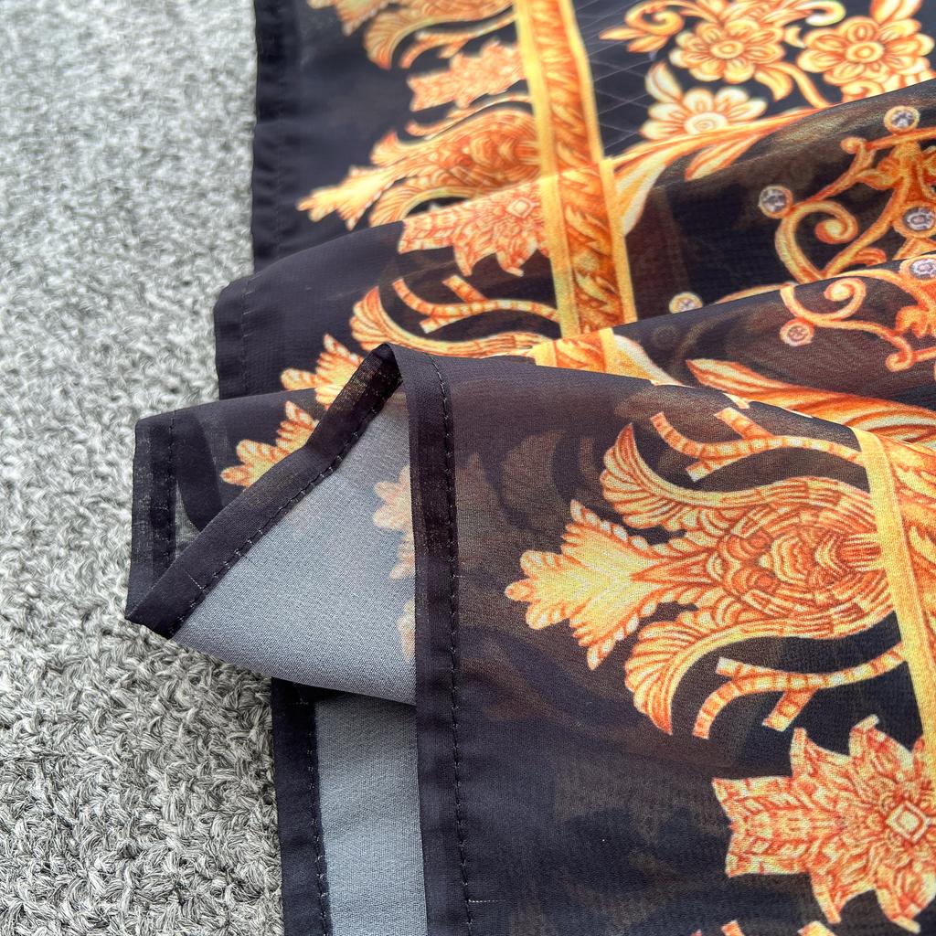 Spring Summer Women Vintage Palace Print Runway Dress Oversize Loose Long Maxi Party Dresses