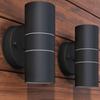 VIDAXL Outdoor LED Wall Light - Stainless Steel - Up Down - Black