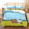 Cute BuBu Bear Kawaii Bedding Set Cartoon Anime All Season Duvet Cover Soft Quilt Cover and Pillowcases Single/Double/Queen/King